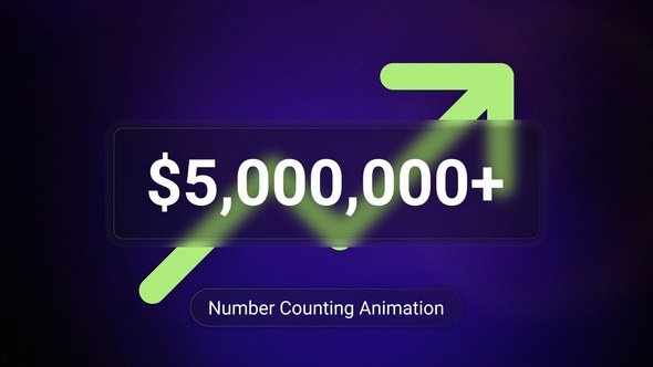 Videohive Number Counting Animation Infographics template preview