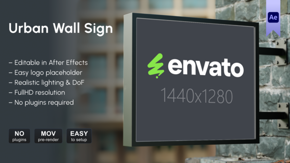 Videohive Urban Wall Sign Product Promo template preview