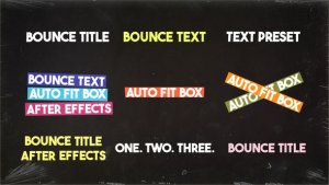 Videohive Bounce Text Presets Titles template preview
