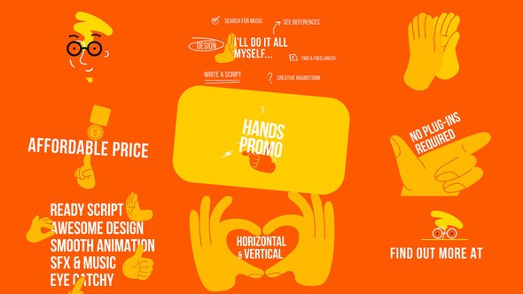 Videohive Hands Promo Openers template preview