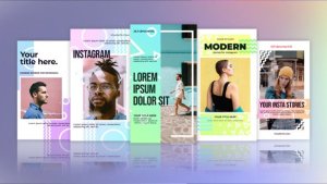 Videohive Simple Shapes Stories Elements template preview