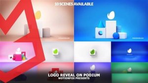 Videohive Logo Reveal On Podium Logo Stings template preview