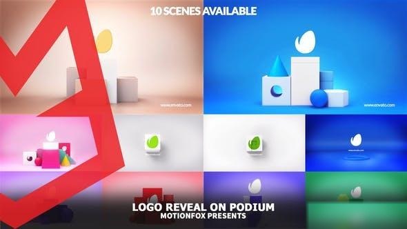 Videohive Logo Reveal On Podium Logo Stings template preview