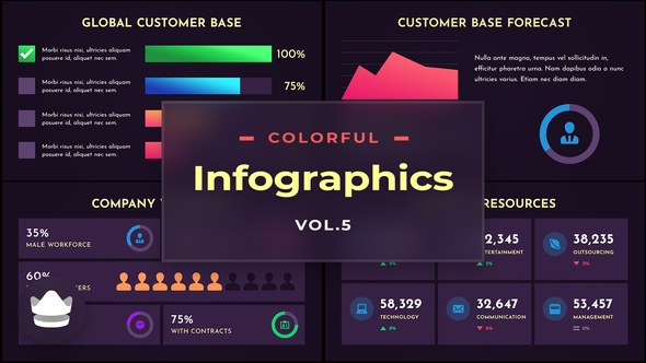 Videohive Colorful Infographics Vol.5 - After-Effects Template Infographics template preview