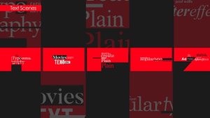 Videohive Text Scenes Titles template preview