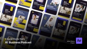 Videohive Instagram Reels - AI Business Podcast Webinar Product Promo template preview