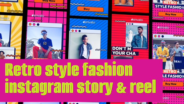 Videohive Retro Stlye Fashion Instagram Reel ans Vertical Stories Broadcast-packages template preview