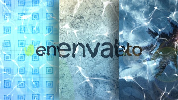Logo In Water Video Displays template preview
