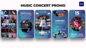 Videohive Music Concert Promo Video Displays template preview