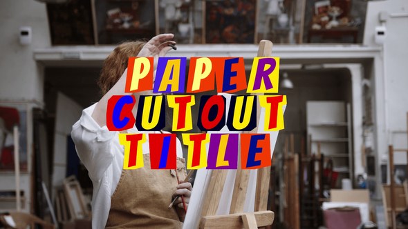 Videohive Paper Cutout Title Titles template preview