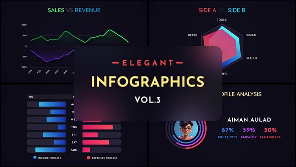 Videohive Elegant Infographics Pack Vol.3 Infographics template preview