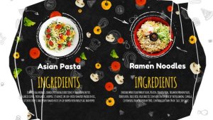 Recipes Menu Slideshow Video Displays template preview