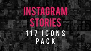 Instagram Stories Icons Pack Video Displays template preview