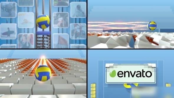 Videohive Volleyball Logo Reveal 4 Logo Stings template preview