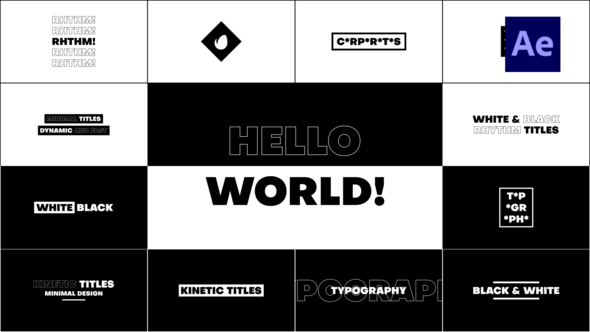 Videohive Kinetic Titles 36462816 Titles template preview