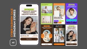 Videohive Cyber Fashion Sale Instagram Stories Broadcast-packages template preview