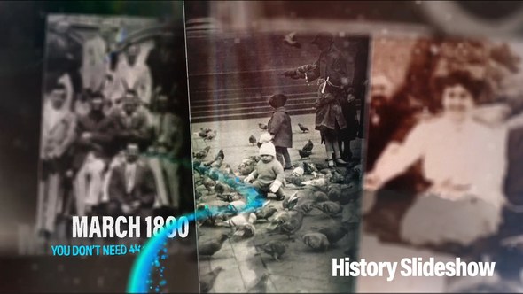 Videohive Particles and Creative History Slideshow Gallery Video Displays template preview