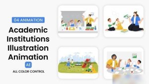 Videohive Academic Institutions Illustration Elements template preview