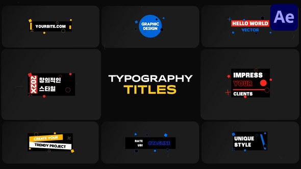 Videohive Typography Titles for After Effects 52681003 Titles template preview