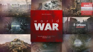 World War Broadcast Package vol.3 Video Displays template preview