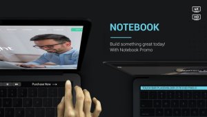 Notebook Website Promo v2 Video Displays template preview