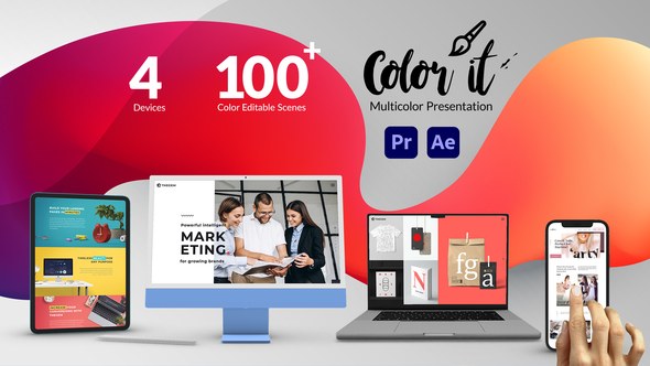 Videohive Color it - Multicolor Web and App Promo Product Promo template preview