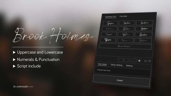 Videohive Animated Typeface - Brook Holmes Titles template preview