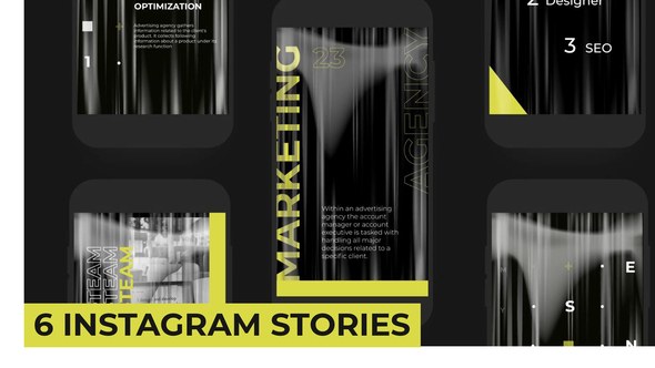 Videohive Yellow stories pack instagram Product Promo template preview