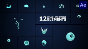 Videohive Splash And Bubble Elements for After Effects Elements template preview