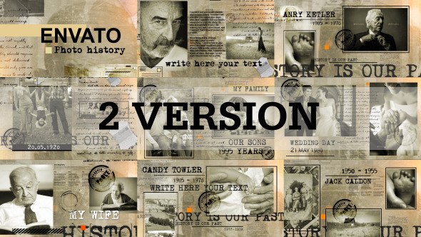 Videohive Historical photography 11658257 Video Displays template preview