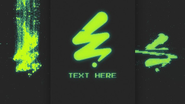 Videohive Pixel Glitch Logo Logo Stings template preview