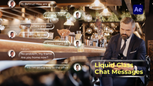 Videohive Liquid Glass Chat Messages Elements template preview