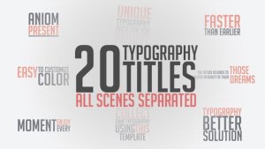 Unique Typography Video Displays template preview