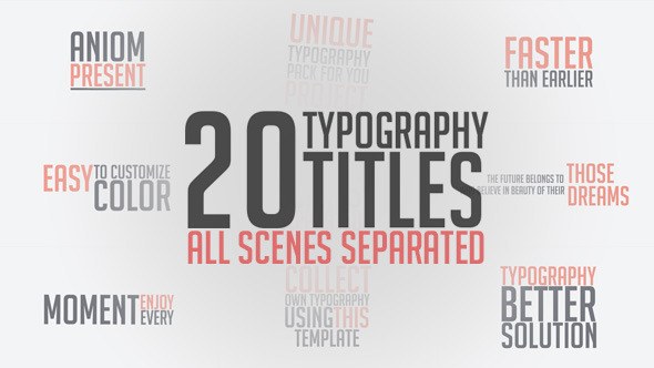 Unique Typography Video Displays template preview