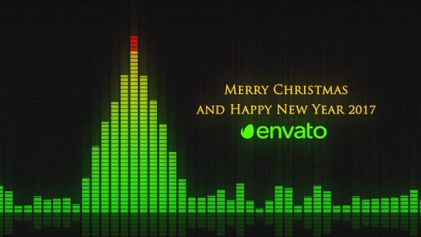 Audio Meter Christmas Wishes Video Displays template preview