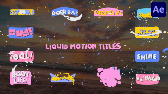 Videohive Liquid Motion Titles for After Effects Titles template preview