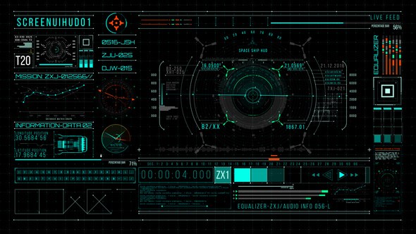 Videohive HUD700 Screen UI 1 Elements template preview