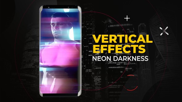 Videohive Vertical Neon Darkness Effects | After Effects Elements template preview