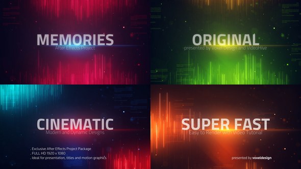 Videohive The Memories Words Opener Openers template preview