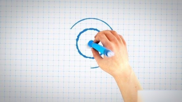 Videohive Hand Drawing Blueprint Logo Reveal - Premiere Pro Logo Stings template preview