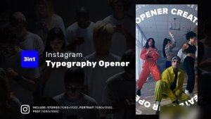 Videohive Instagram Typography Opener 37315282 Openers template preview
