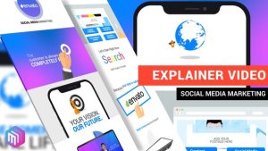 Explainer Video | Social Media Marketing Video Displays template preview