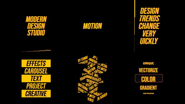 Videohive Text Carousel Vertical Titles template preview