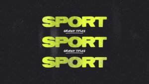 Videohive Grainy Sport Typography Titles template preview