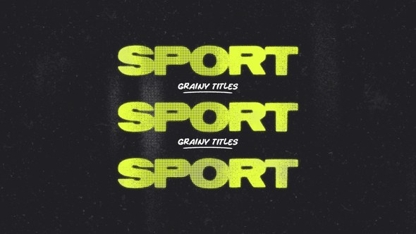 Videohive Grainy Sport Typography Titles template preview