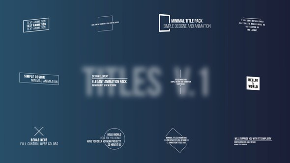 Videohive Titles | After Effects 46235063 Titles template preview