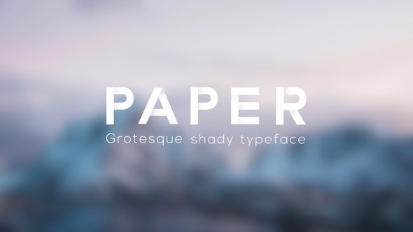 Paper - Grotesque Shady Animated Typeface Video Displays template preview