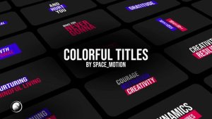 Videohive Colorful Titles _AE Titles template preview