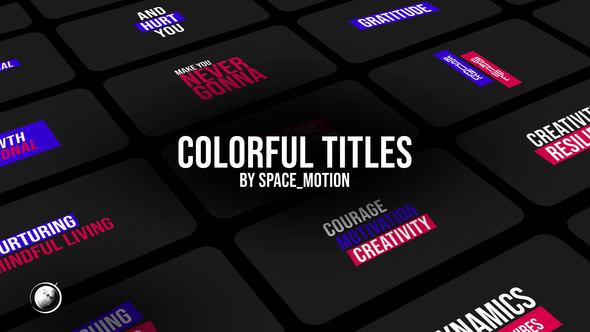 Videohive Colorful Titles _AE Titles template preview
