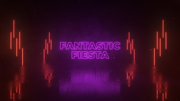 Videohive Neon Light Titles Promo Titles template preview